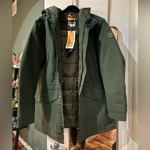 Timberland Coat, Mens Medium, Forest Green, New with Tags